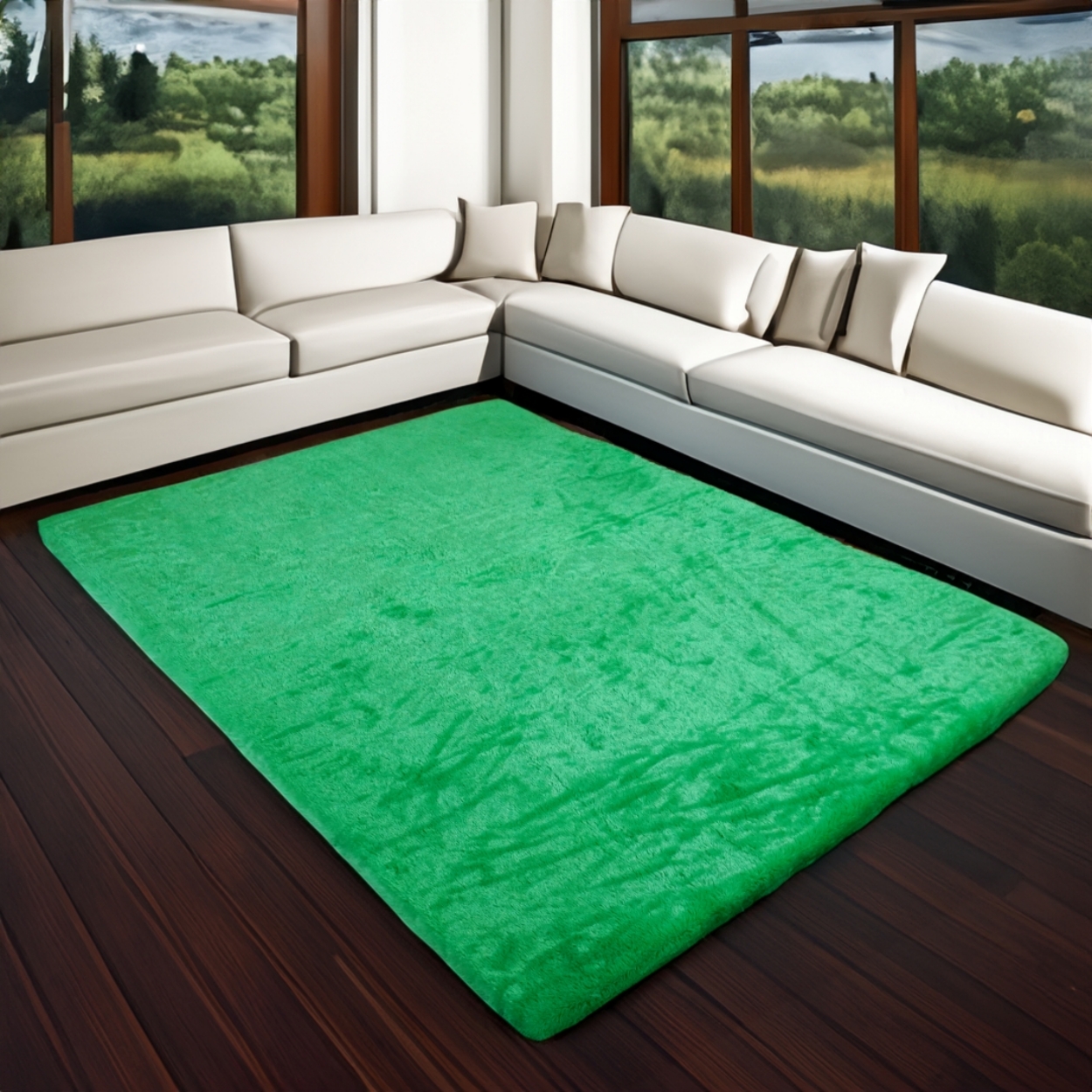 Promo Karpet Bulu Rasfur Ukuran 160x90x3.5cm - Hijau Daun Diskon 3% Di ...