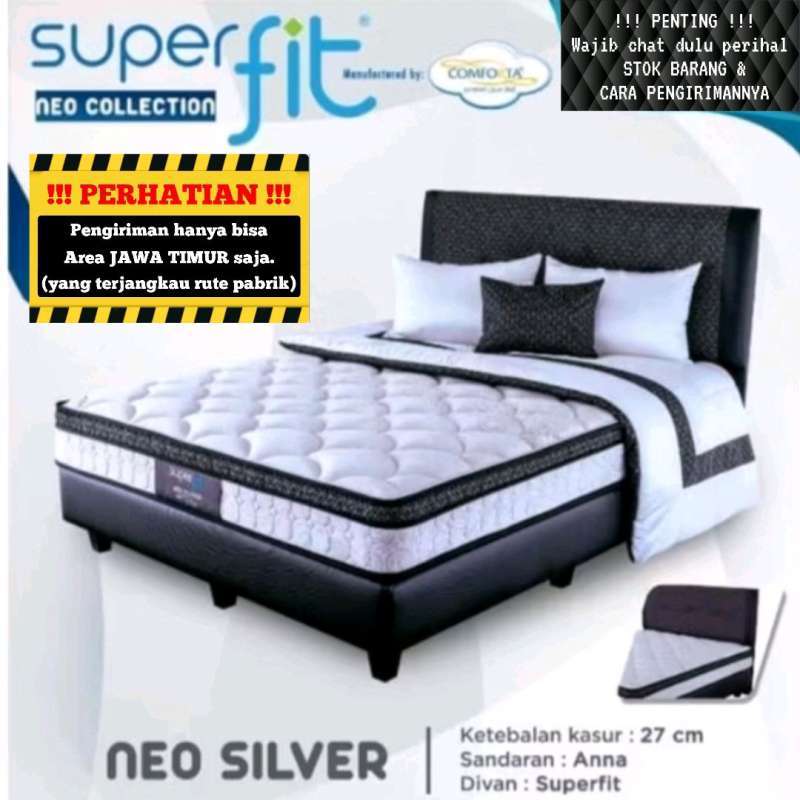 Jual Full Set Ori Springbed Comforta Superfit Neo Silver 90