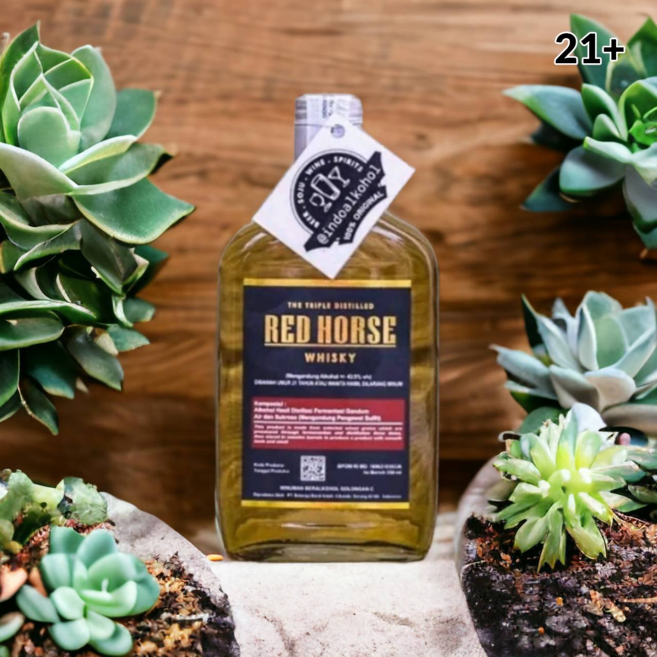 Promo Red Horse Whisky 350ml INDOALKOHOL Original 100 Diskon 25 di