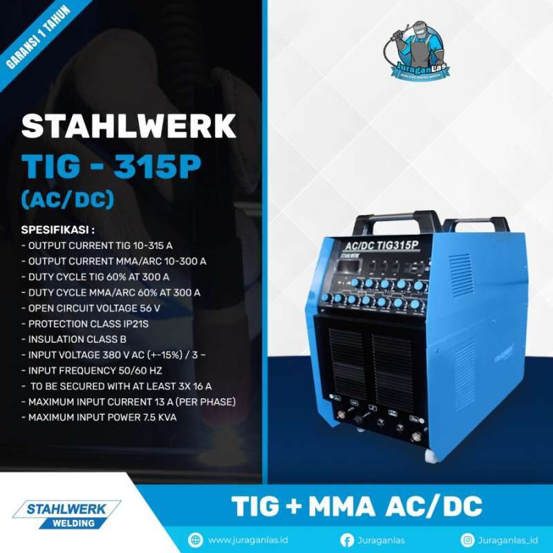 Jual STAHLWERK TIG-315P AC/DC Mesin Las Argon Pulse di Seller Juragan ...