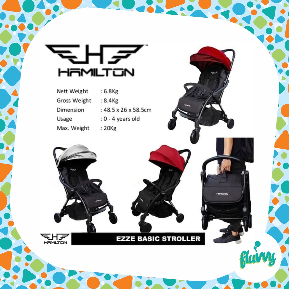 Stroller hamilton hot sale ezze basic