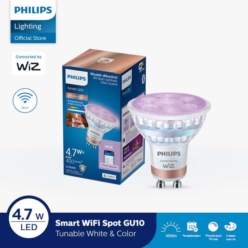 Promo Philips Lampu Smart Wifi Led Gu10 Bluetooth Color