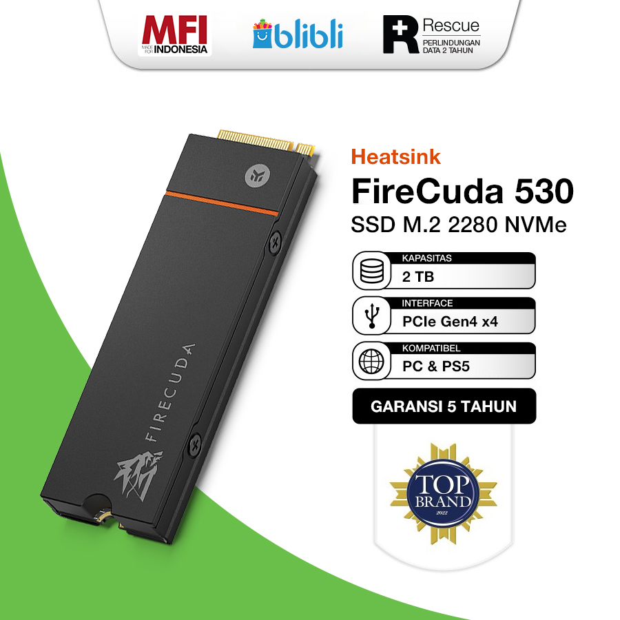 Promo Seagate Firecuda FC530 Heatsink SSD 2TB Hardisk Internal
