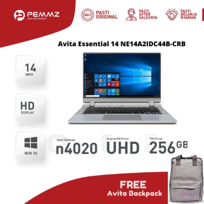 Jual Avita Essential 14 Ne14a2idc44b-crb Celeron N4020 14″ Hd