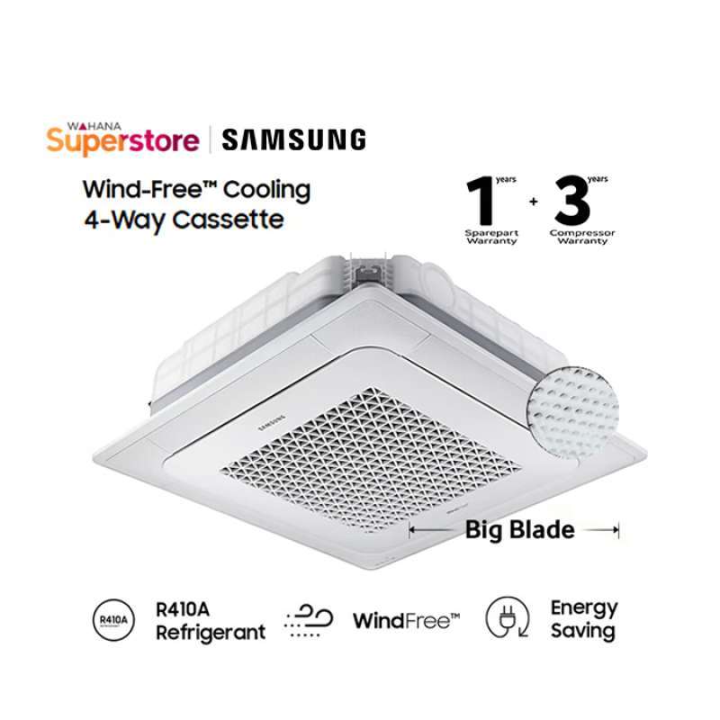 Promo Samsung Ac Cassette Ceiling Inverter Korea 4 Way Wind-free 4 Pk ...