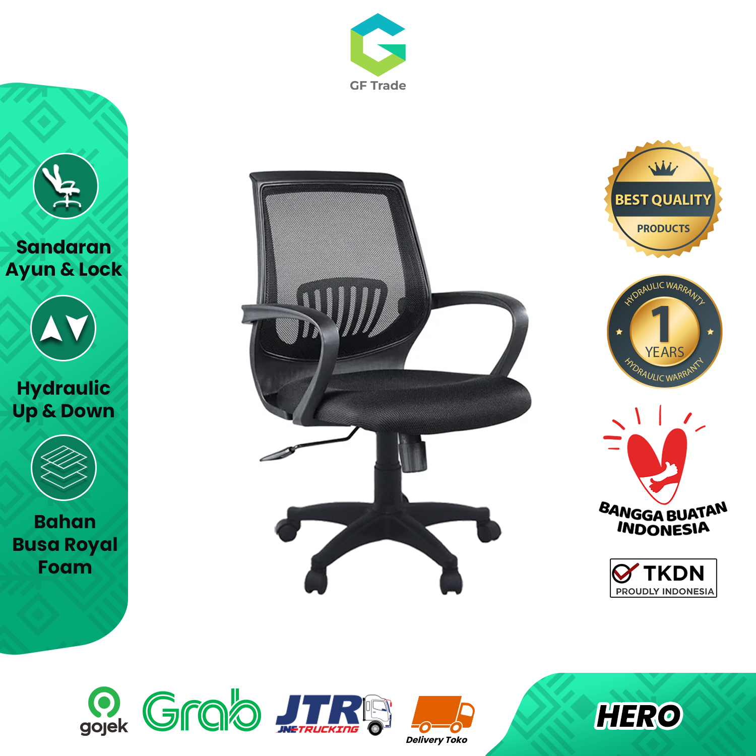 Jual [KHUSUS KURIR TOKO] Kursi kantor Kursi Jaring Kursi Gaming HERO