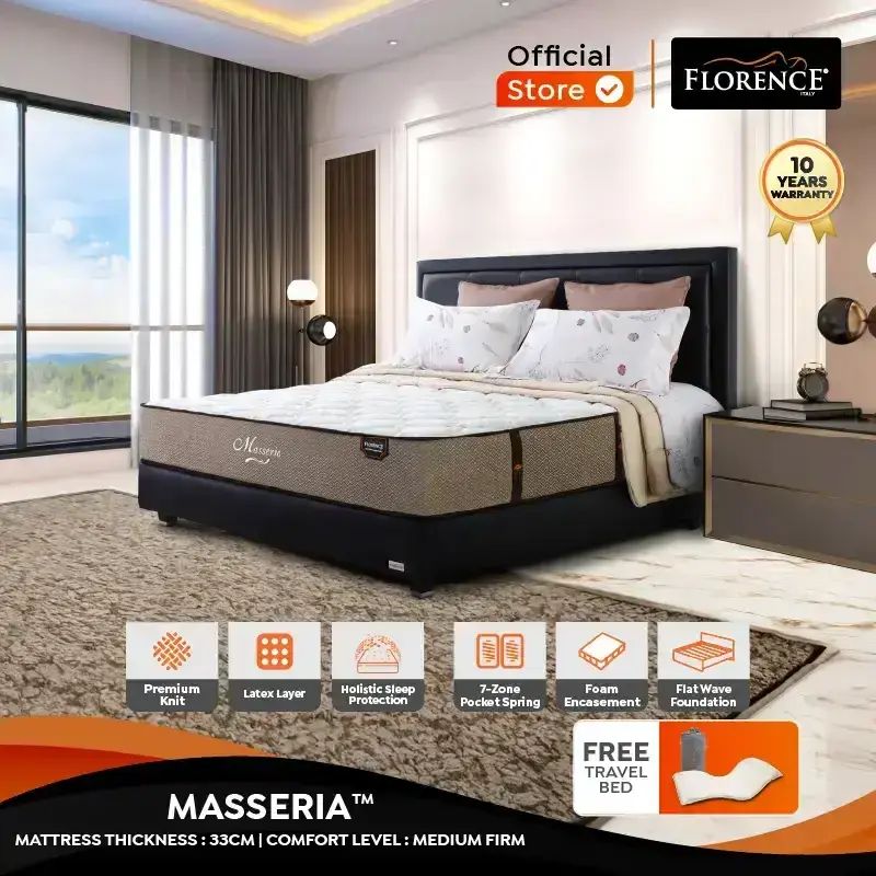 Promo Florence Masseria [medium Firm] - Kasur Spring Bed With Holistic ...