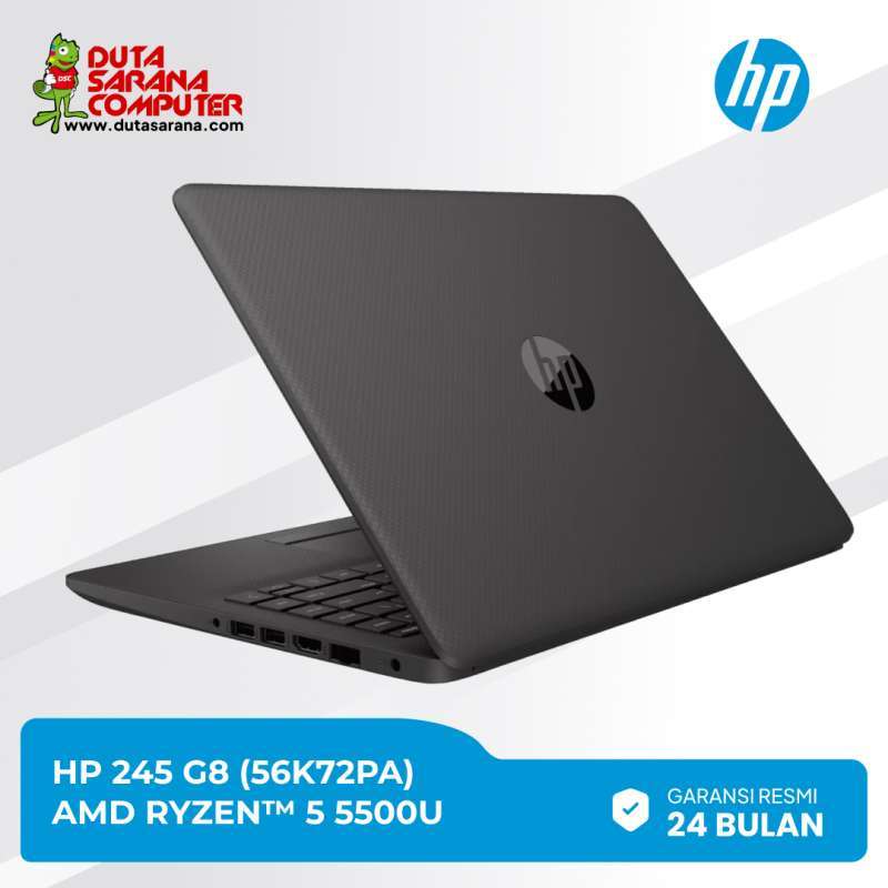 Jual Laptop Hp 245 G8 [56k72pa] Amd Ryzen 5-5500u 8gb 512gb Ssd