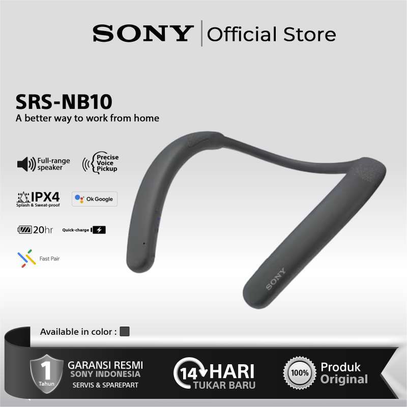 Promo Sony Srs-nb10 Wireless Neckband Speaker Diskon 26% Di Seller
