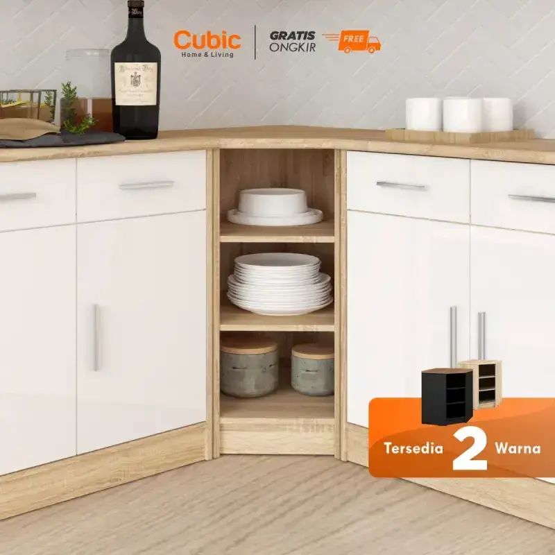 Promo Cubic Kitchen Set Sudut Minimalis / Rak Bawah Lemari Dapur ...