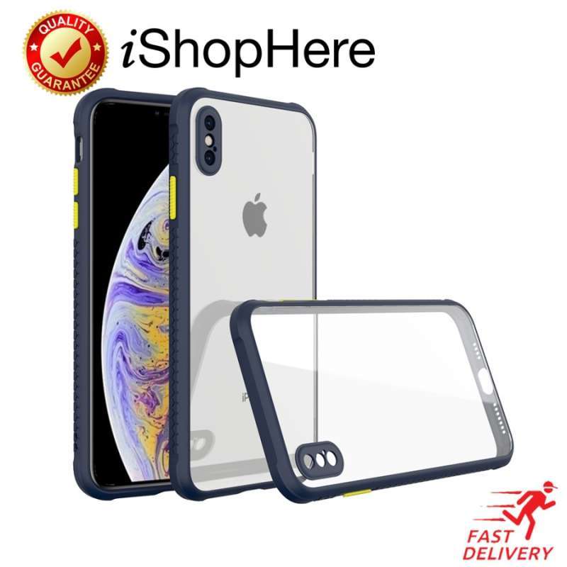 Anti Crack Clear Tread Hard Case Casing Bening iPhone X XR XS Max