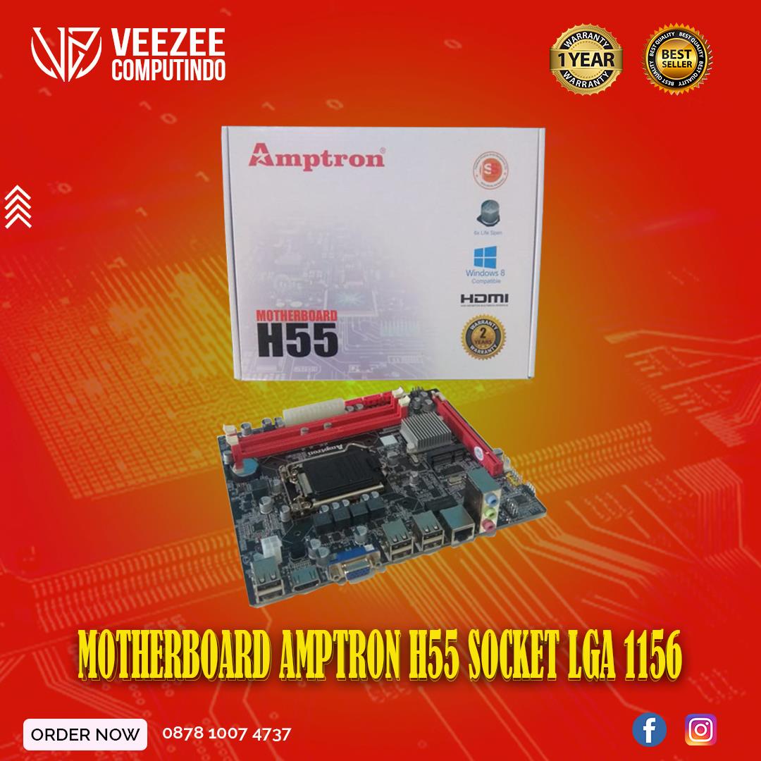 Promo Motherboard Amptron H55 Diskon 28% di Seller Veezee Computindo ...