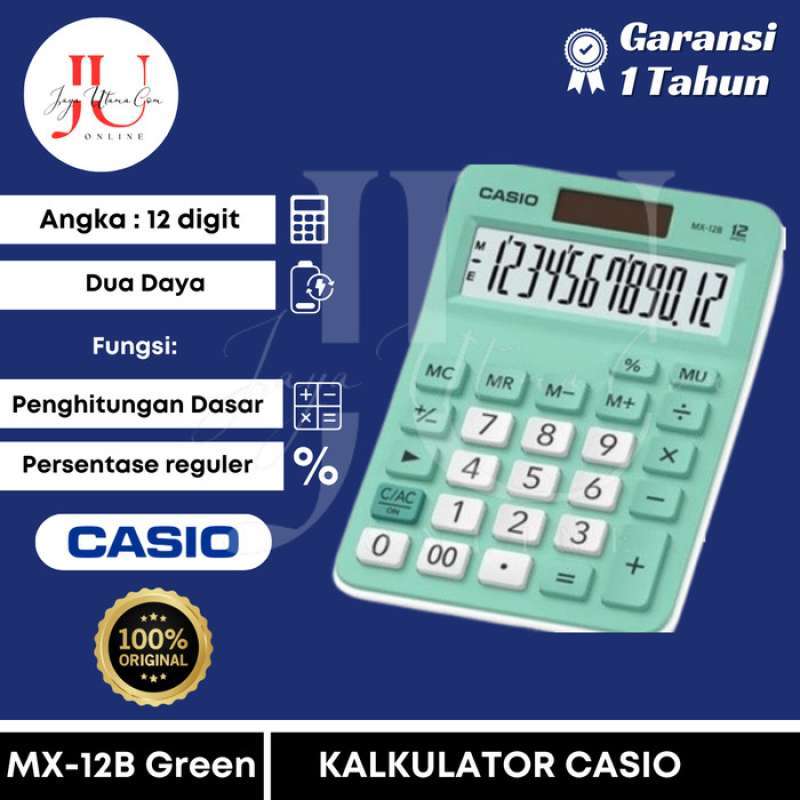 Jual Calculator Casio Mx-12b-hijau Original Di Seller Jaya Utama