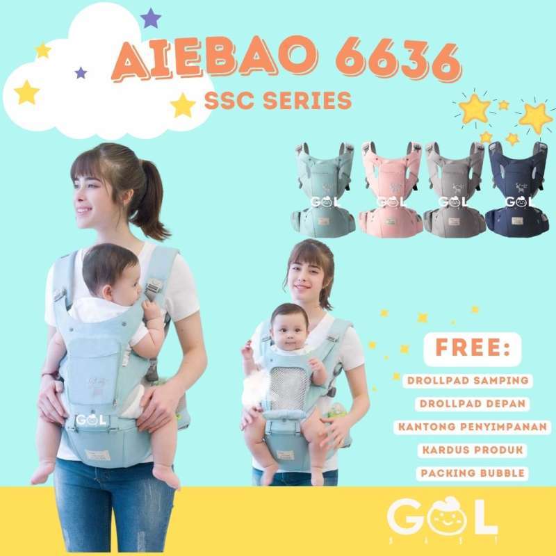 Gendongan Bayi Baby Hipseat Hip Seat Carrier Aiebao 6636 DEER 11 in 1 6612 6617 SSC FOUR SEASON
