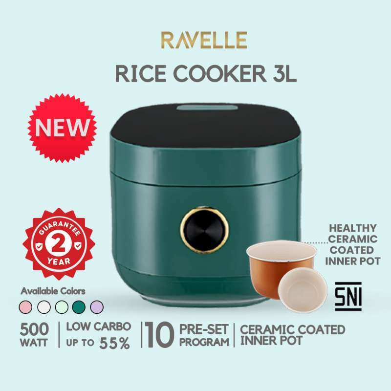 Promo Ravelle Rice Cooker 3 Liter Rice Cooker Low Carbo Low Watt