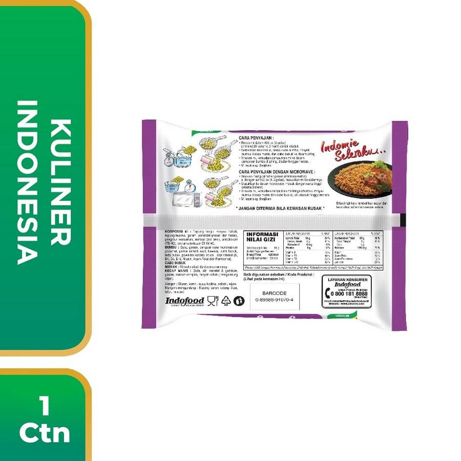 Promo Indomie Goreng Rendang Mie Instan 91 G [40 Pcs/ 1 Karton] Diskon ...