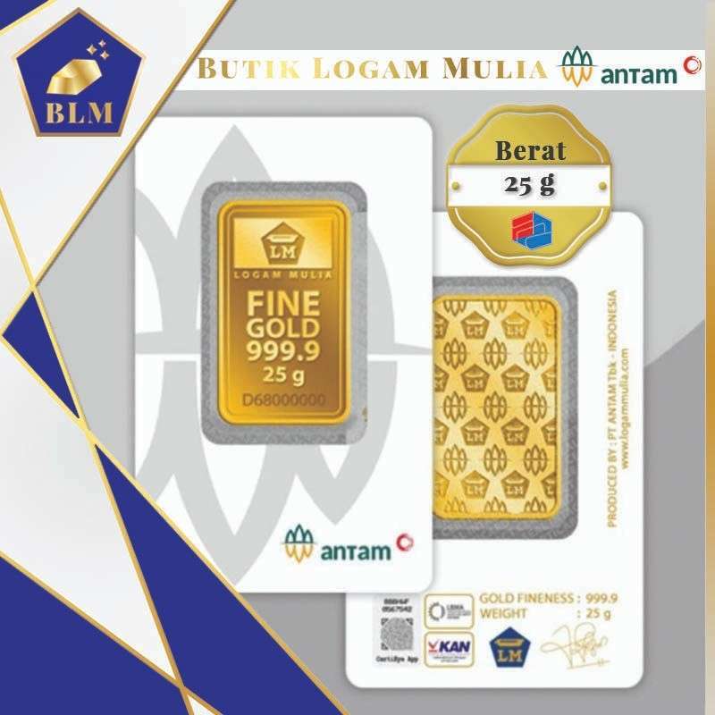 Jual Logam Mulia Antam 25 Gram - 2026 Di Seller Butik Logam Mulia ...