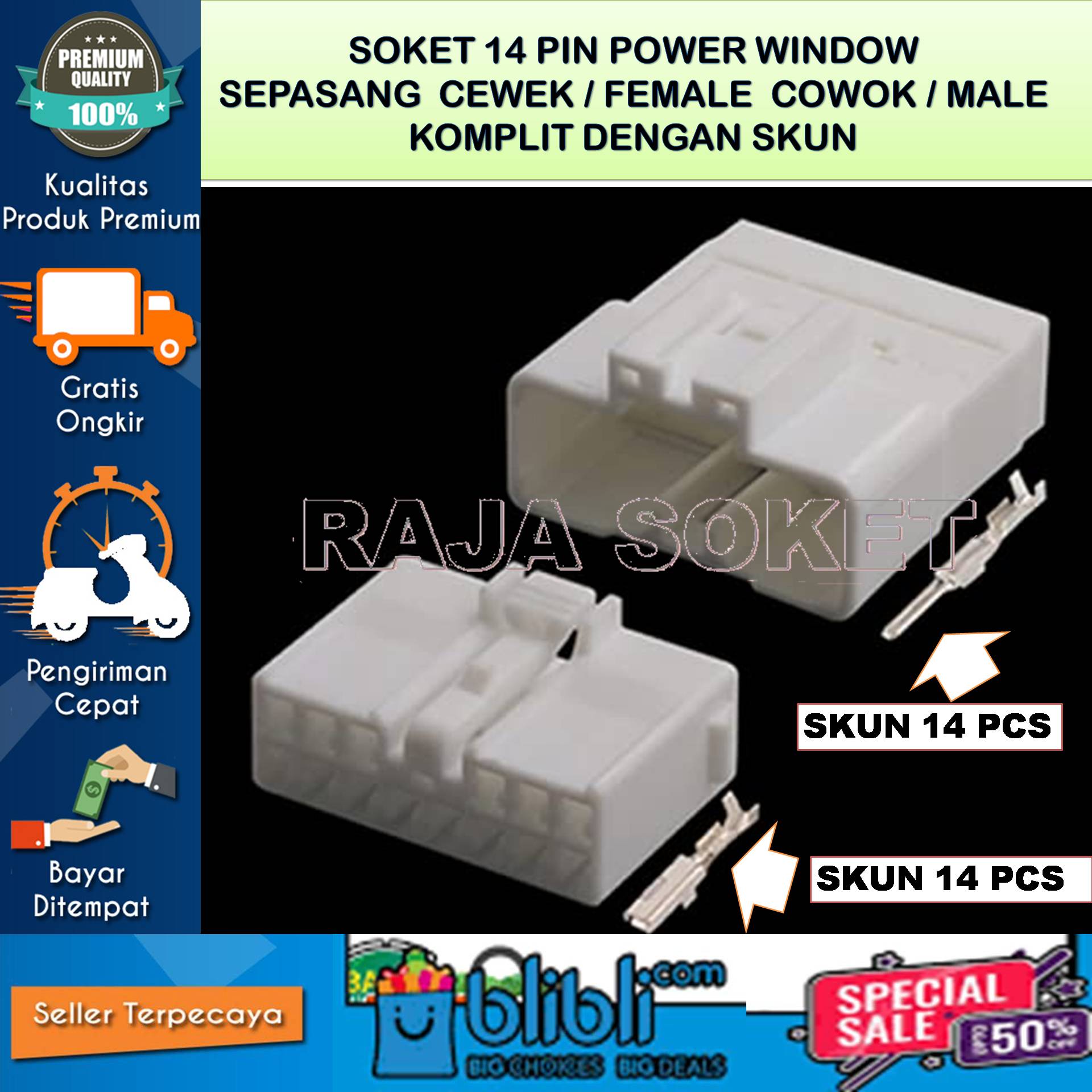 Litar Power Window Jual SOKET 14 PIN SOKET KONEKTOR POWER WINDOW TOYOTA KIJANG LANDCRUISER ...
