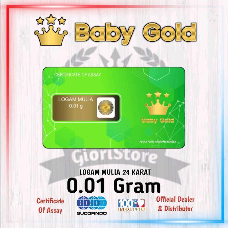 Promo Babygold 0.01 Gram Logam Mulia Emas Mini 24k Diskon 28 Di Seller