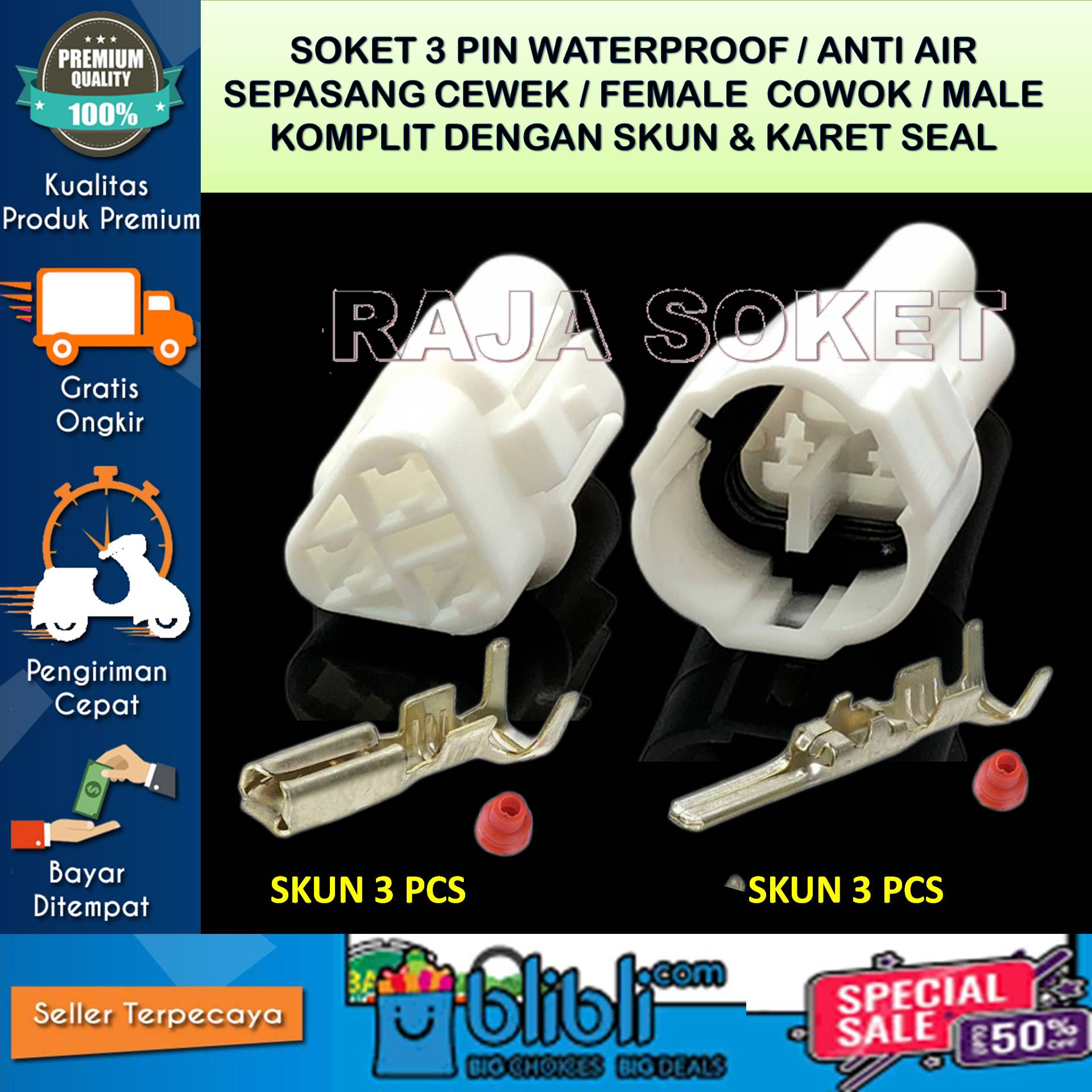 Jual Soket 3 Pin Soket DLC diagnostic scanner Yamaha Anti Air