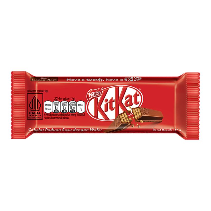 Jual KitKat Original Chocolate 2F 17 g di Seller Alfamidi - Alfamidi ...