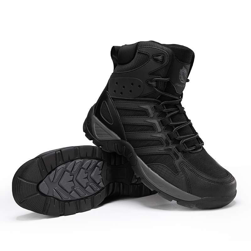Promo Sepatu Hiking Gunung High-top Boots Outdoor Non-slip Black