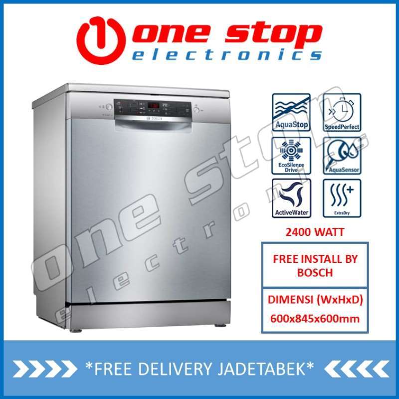 Promo [GARANSI RESMI] BOSCH SMS46GI01P Freestanding Dishwasher 60 cm