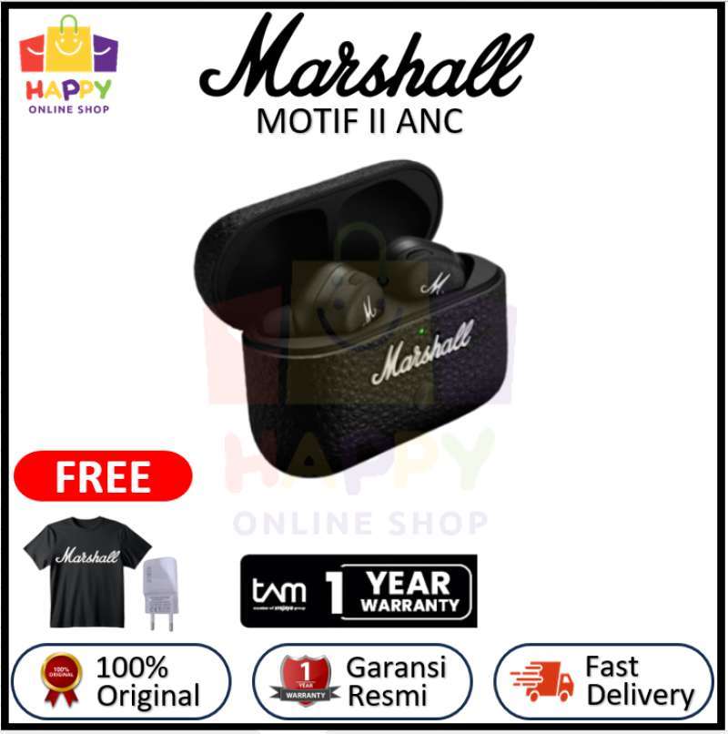 Marshall Motif ANC II Earphone TWS True Wireless Garansi Resmi TAM