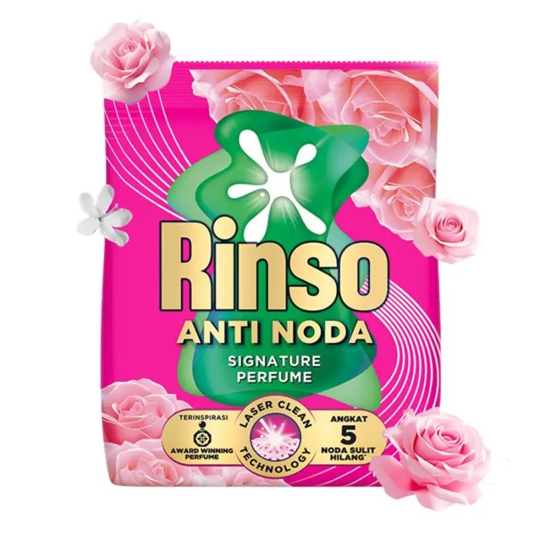 RINSO DETERGEN ANTI NODA ROSE FRESH 195 GR