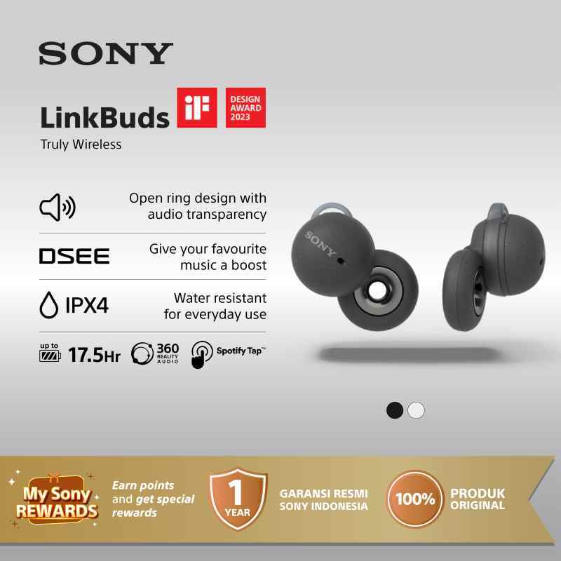Promo Sony Linkbuds Wf-l900 Truly Wireless Earbud - Grey