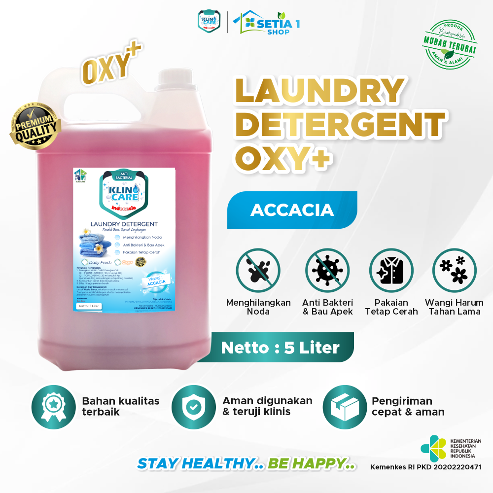 Promo Detergen Laundry 5 Liter Cair Oxy Liquid Detergent Bersih