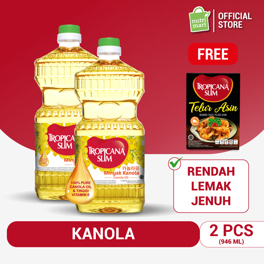 Promo Tropicana Slim Minyak Kanola 946ml (2 pcs) 100 Pure Canola Oil