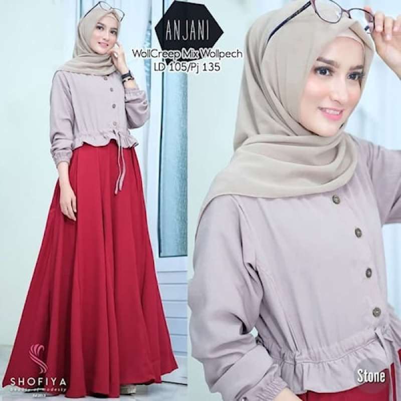 newone shop gamis clarisa gamis syari perempuan baju muslim perempuan maxi dress muslim wanita terbaru kix