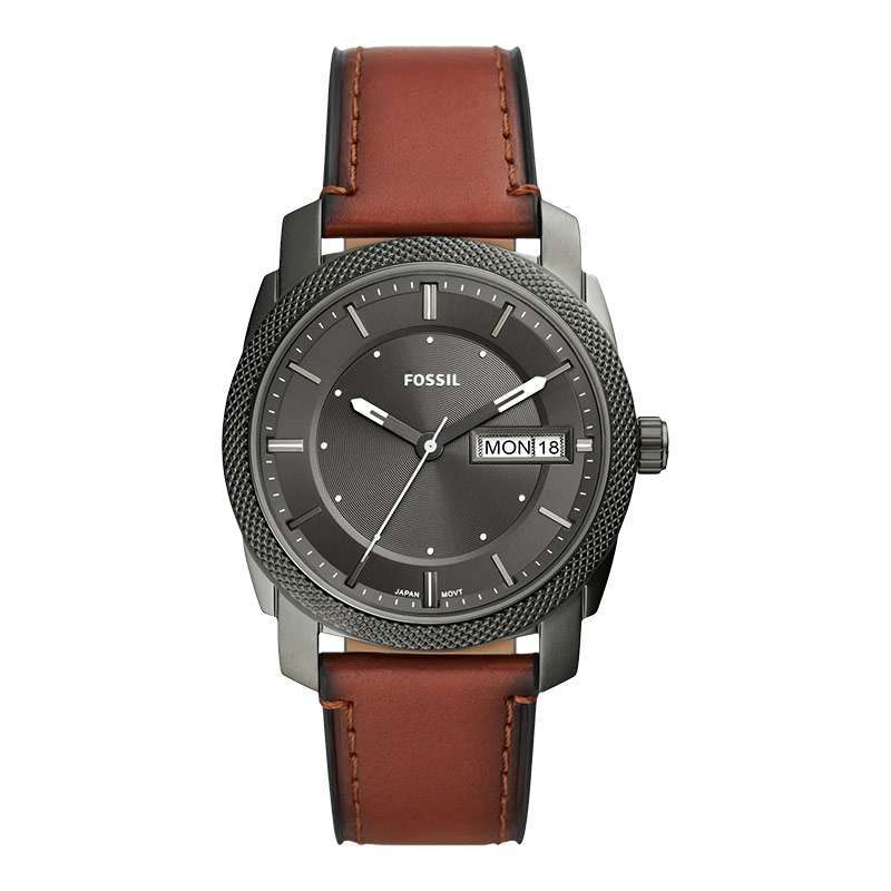 Promo Jam Tangan Pria Fossil Machine Fs5900 Men Grey Dial Brown