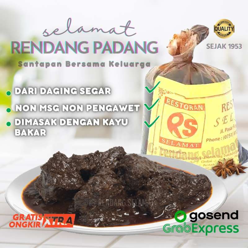 Promo Rendang Daging Sapi Padang Asli Minang 1 Kg Makanan Instan ...