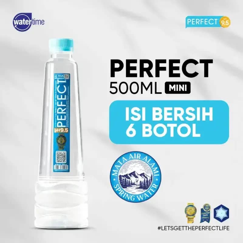Promo Perfect Alkaline Water 500ml Mini (isi Botol) (kurir
