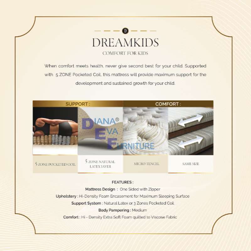 Promo Dreamline 2in1 Dream Kids Full Set Kasur Springbed 120 X 200