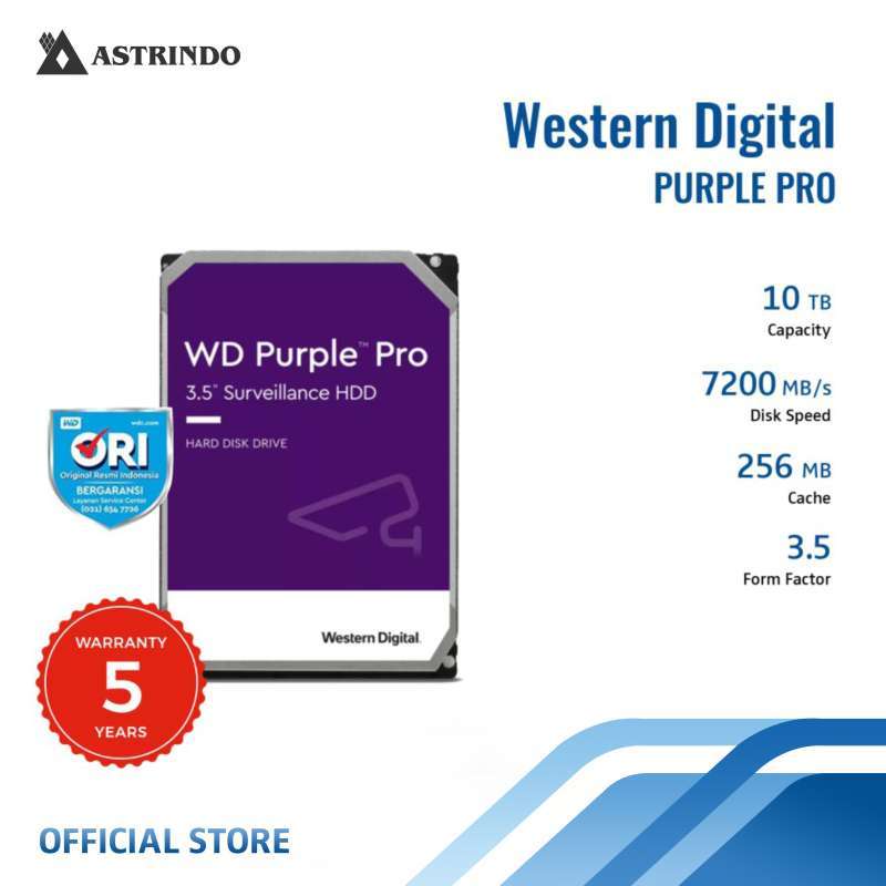 Jual Wd Purple Pro 10tb Surveillance Hard Drive - (wd101purp) Di Seller ...