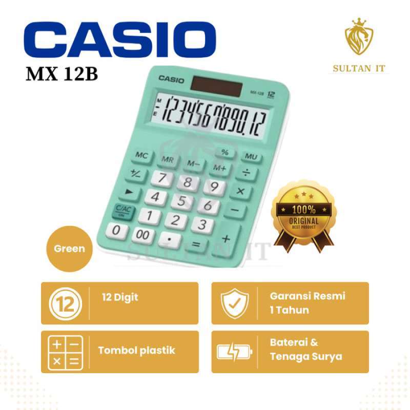 Jual Kalkulator Casio Mx-12b Hijau Di Seller Duri Kepa