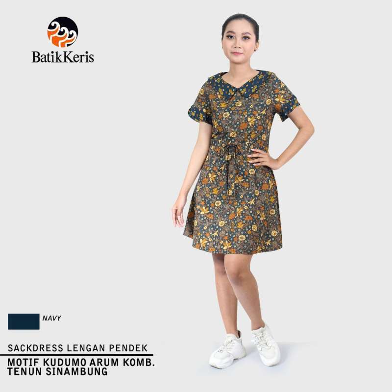 Jual Batik Keris Dress Lengan Pendek Kusumo Arum Komb Tenun Sinambung 074s7sdfsc4 Xs Hitam Di Seller Batik Keris Official Store Cemani Kab. Sukoharjo Blibli