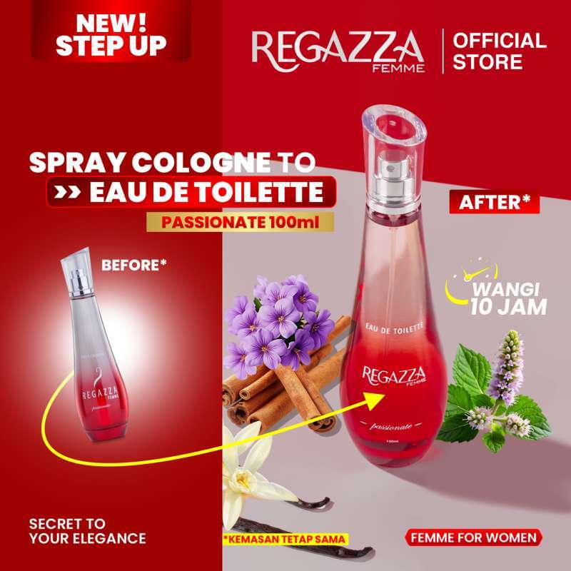 Promo Regazza Passionate Spray Cologne Red [100 Ml] Diskon 25