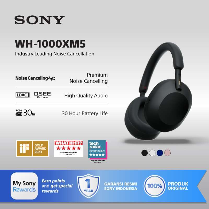 SONY WH-1000XM5 Wireless Noise Cancelling Headphone WH1000XM5 Black