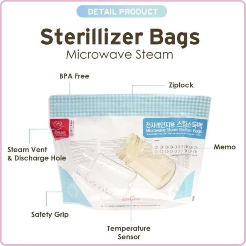 MICROWAVE STEAM STERILIZER BAG SPECTRA MICROWAVE STEAM STERIL  BAG ISI