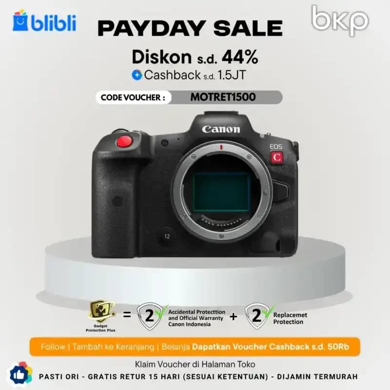BKP Canon EOS R5 C EOS R5C Mirrorless Cinema Camera Original Resmi
