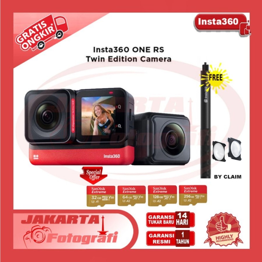 Jual Insta360 ONE RS Twin Edition Action Cam Camera Insta 360 NON