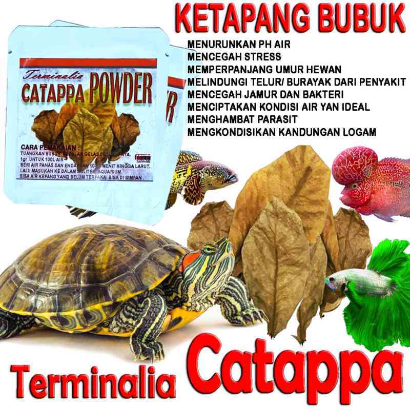 Promo Ekstrak Daun Ketapang Bubuk Obat Ikan Hias Cupang Guppy - Main Image