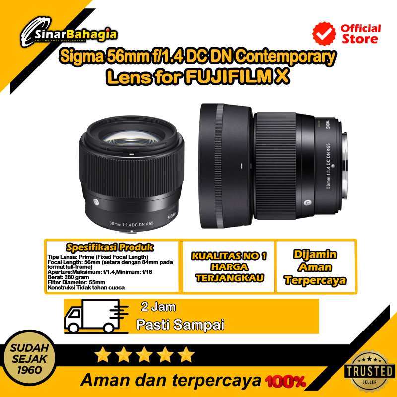 SINAR BAHAGIA Sigma 56mm DC DN Contemporary Lens for FUJIFILM X