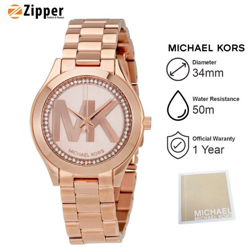 Promo Jam Tangan Wanita Michael Kors Mk3549 Stainless Steel Rose Gold Diskon 45 Di Seller Toko Zipper Official Store Semolowaru Kota Surabaya Blibli