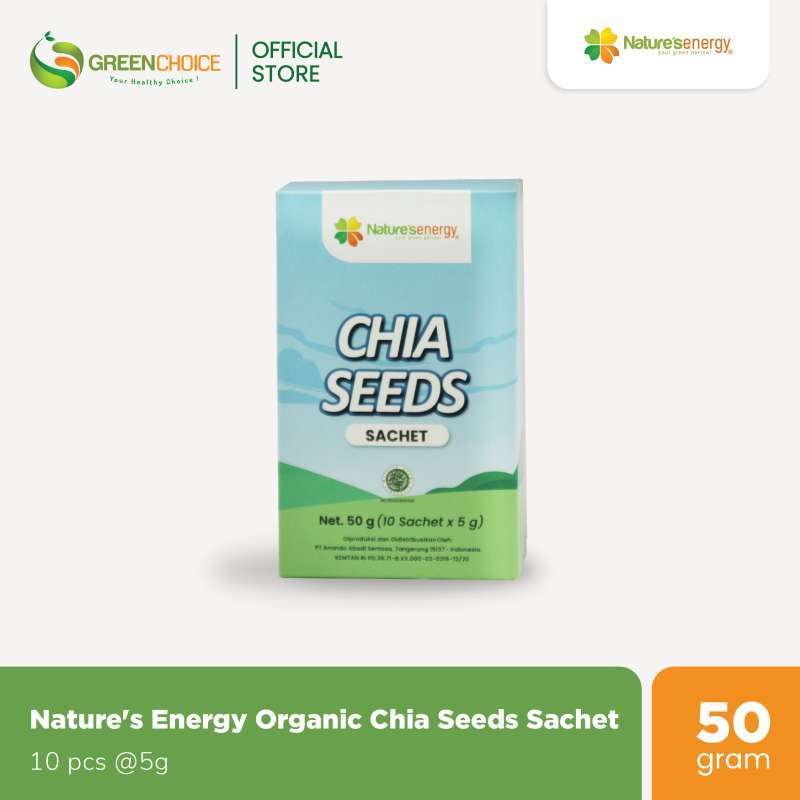 Promo Nature’s Energy Chia Seeds Sachet 50g ( 10 pcs 5g ) Diskon 5 di