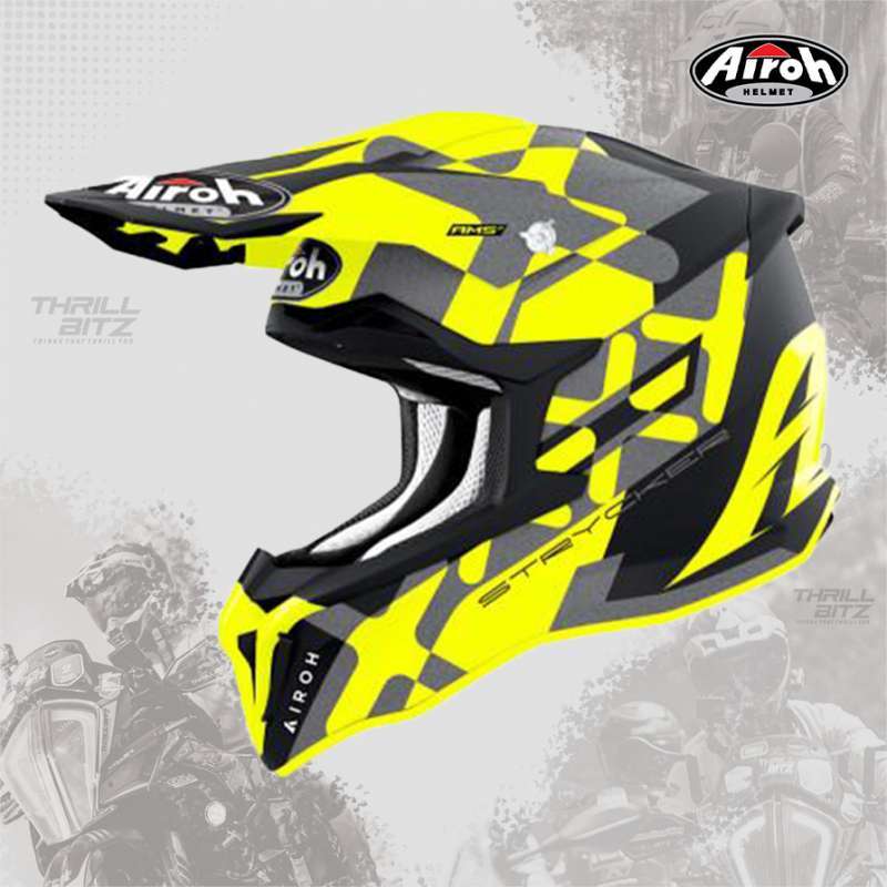 (今週限定)Airoh Strycker Helmet yellow matt Airoh - Strycker XXX Matte Helmet - AMA Warehouse
